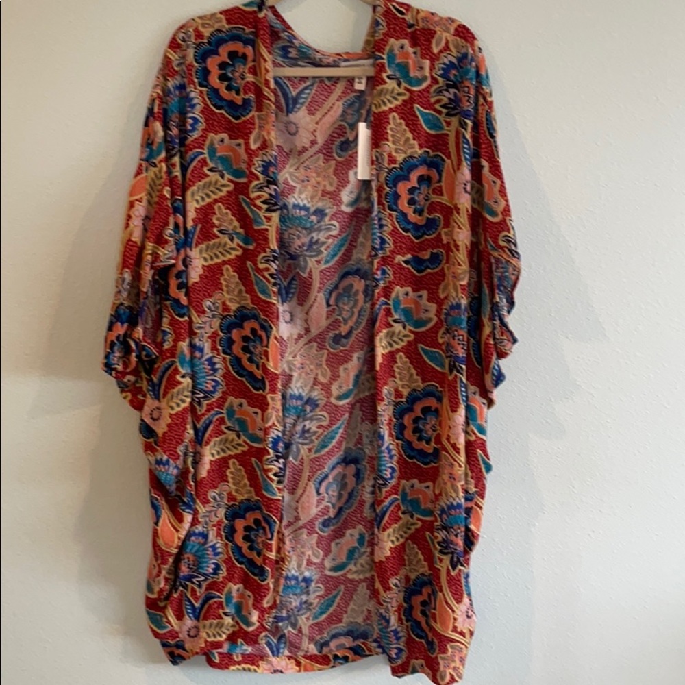Anthropologie floral kimono boho style NWT